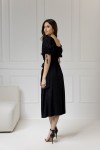 WUALAA Women - Dámské šaty midi KELLY Classic Black