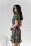 WUALAA Women - Dámské šaty JENNY Zebra Khaki