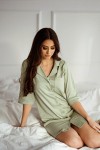 Noční košile Elena / Šalvěj s límečkem a knoflíčky - Dolce Sonno