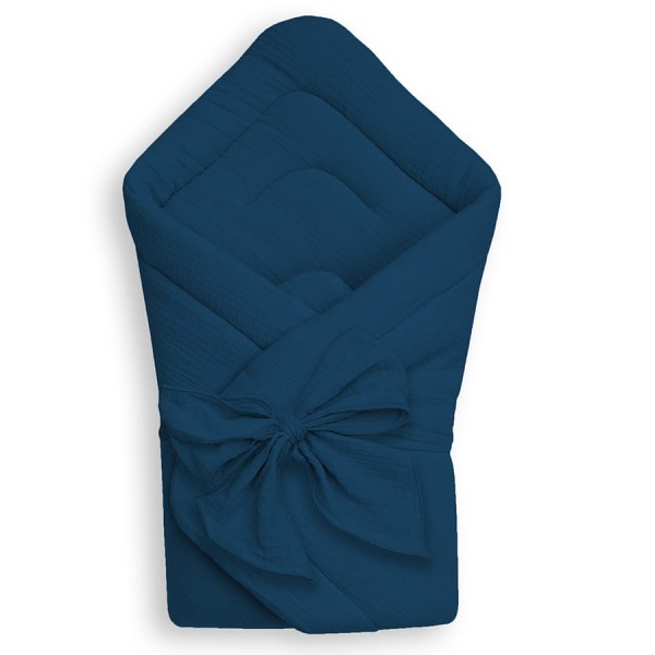 Mušelínová zavinovačka pro miminko Navy Blue - Dolce Sonno