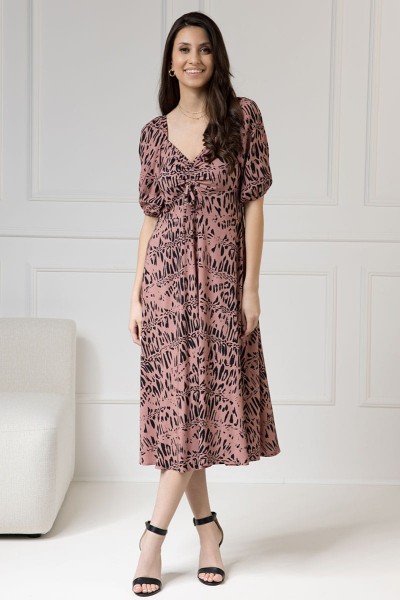 WUALAA Women - Dámské šaty Chloe Safari Dusty Pink
