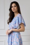 WUALAA Women - Dámské midi šaty SANVI Rustic Symphony Blue/ Apricot