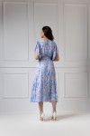 WUALAA Women - Dámské midi šaty SANVI Rustic Symphony Blue/ Apricot