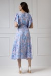 WUALAA Women - Dámské midi šaty SANVI Rustic Symphony Blue/ Apricot