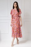 WUALAA Women - Dámské midi šaty SANVI Floral Delight
