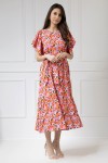WUALAA Women - Dámské midi šaty SANVI Floral Delight