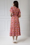WUALAA Women - Dámské midi šaty SANVI Floral Delight