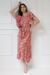 WUALAA Women - Dámské midi šaty SANVI Floral Delight
