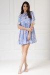WUALAA Women - Dámské šaty SARA Rustic Symphony Blue/Apricot