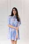 WUALAA Women - Dámské šaty SARA Rustic Symphony Blue/Apricot