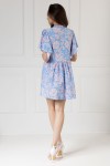 WUALAA Women - Dámské šaty SARA Rustic Symphony Blue/Apricot