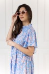 WUALAA Women - Dámské šaty SARA Rustic Symphony Blue/Apricot