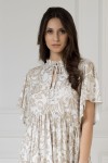 WUALAA Women - Dámské šaty SARA Rustic Symphony Latte/ White