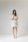 WUALAA Women - Dámské šaty SARA Rustic Symphony Latte/ White