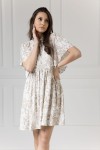 WUALAA Women - Dámské šaty SARA Rustic Symphony Latte/ White