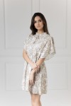 WUALAA Women - Dámské šaty SARA Rustic Symphony Latte/ White