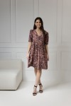 WUALAA Women - Dámské šaty Emili Safari Dusty Pink