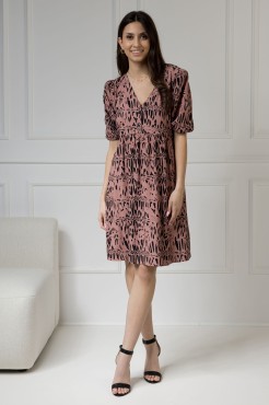WUALAA Women - Dámské šaty Emili Safari Dusty Pink