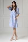 WUALAA Women - Dámské šaty Emili Rustic Symphony Blue/Apricot
