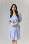 WUALAA Women - Dámské šaty Emili Rustic Symphony Blue/Apricot
