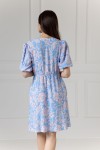 WUALAA Women - Dámské šaty Emili Rustic Symphony Blue/Apricot