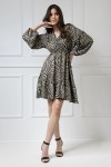 WUALAA Women - Dámské šaty Lisa Zebra Khaki