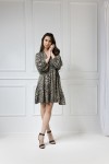 WUALAA Women - Dámské šaty Lisa Zebra Khaki