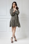 WUALAA Women - Dámské šaty Lisa Zebra Khaki