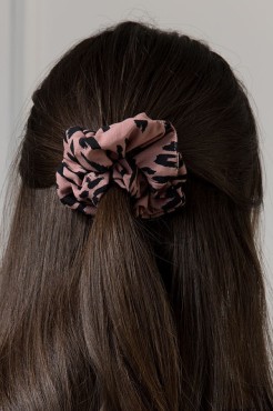 WUALAA Women - Scrunchie viskózová gumička do vlasů Safari Dusty Pink