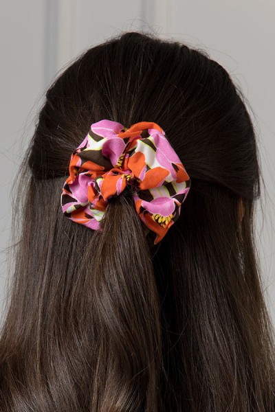 WUALAA Women - Scrunchie viskózová gumička do vlasů Floral Delight