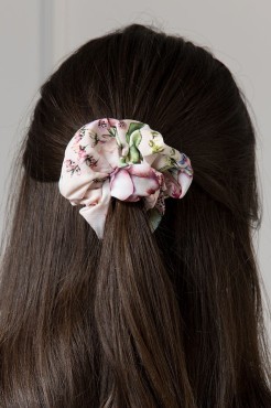 WUALAA Women - Scrunchie viskózová gumička do vlasů Romantic Flowers