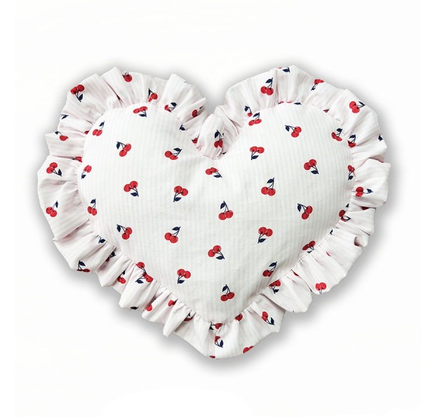 Dětský polštář Srdce s volánky Sweet Cherry - Dolce Sonno