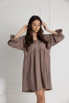 Těhotenská i kojící košilka Molly/ Taupe - Dolce Sonno