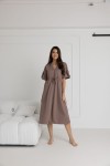Dlouhá Těhotenská i kojící košilka Astrid/ Taupe - Dolce Sonno