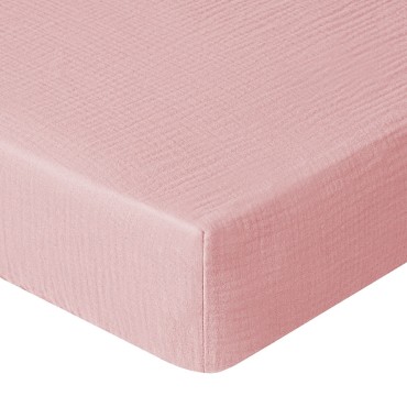 Mušelínové prostěradlo s gumou 60X120 Blush | Dolce Sonno