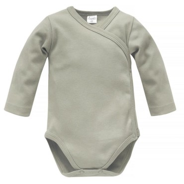 Obálkové body s dlouhými rukávy v barvě Grey - Lovely Day | Pinokio