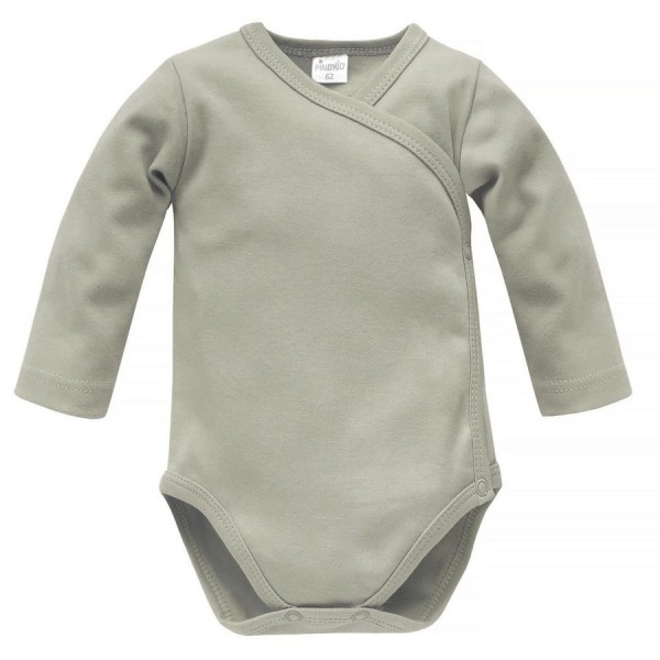 Obálkové body s dlouhými rukávy v barvě Grey - Lovely Day | Pinokio