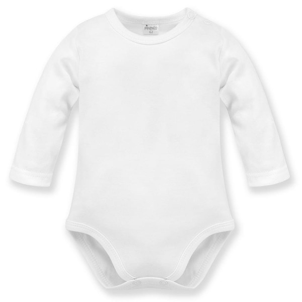Dětské body s dlouhým rukávem jednobarevné – bílé - Lovely Day | Pinokio
