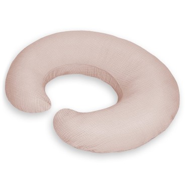 Kojící polštář ve tvaru rohlíku Mušelín Beige | Dolce Sonno