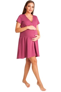 Těhotenská a kojící noční košile s rozepínáním Siena/ Malaga - Dolce Sonno 