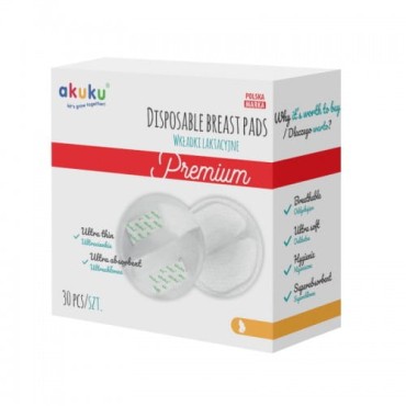 Vložky do podprsenky 30 ks Premium A0354 - Akuku