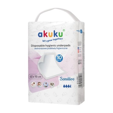 Jednorázové absorpční podložky Sensitive 60 × 90 cm 10 ks A0501 - Akuku