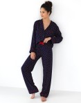 Dámské viskózové pyžamo s límečkem a zapínáním na knoflíky Sophia - Sensis