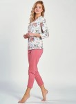 Dámské bavlněné pyžamo s dlouhým rukávem Louise - Taro