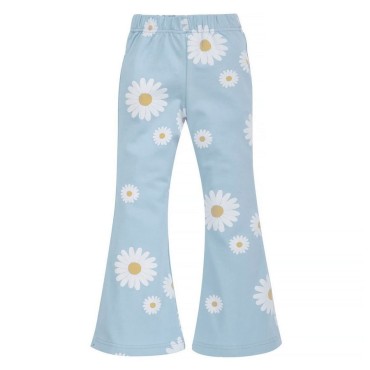 Dívčí zvonové legíny modré s sedmikráskami – Daisy | Pinokio