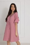 Mušlínová kojící noční košilka Celine / Pink – Dolce Sonno
