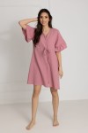 Mušlínová kojící noční košilka Celine / Pink – Dolce Sonno