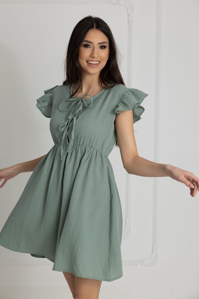 Mušlínová kojící noční košilka Salome / Laurel Green – Dolce Sonno
