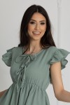 Mušlínová kojící noční košilka Salome / Laurel Green – Dolce Sonno
