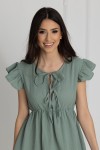Mušlínová kojící noční košilka Salome / Laurel Green – Dolce Sonno